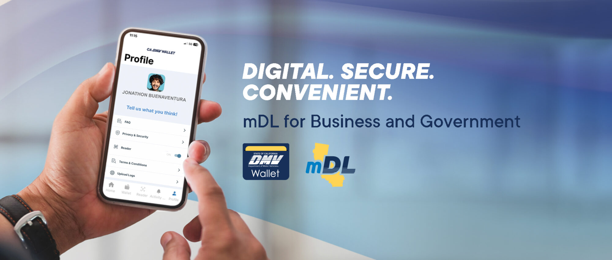 Digital. Secure. Convenient mDL Banner